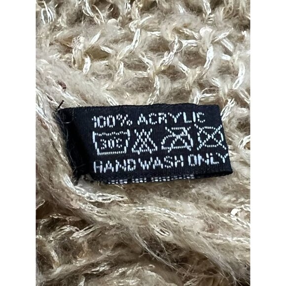 Gold Acrylic Knit Scarf - Picture 5 of 6